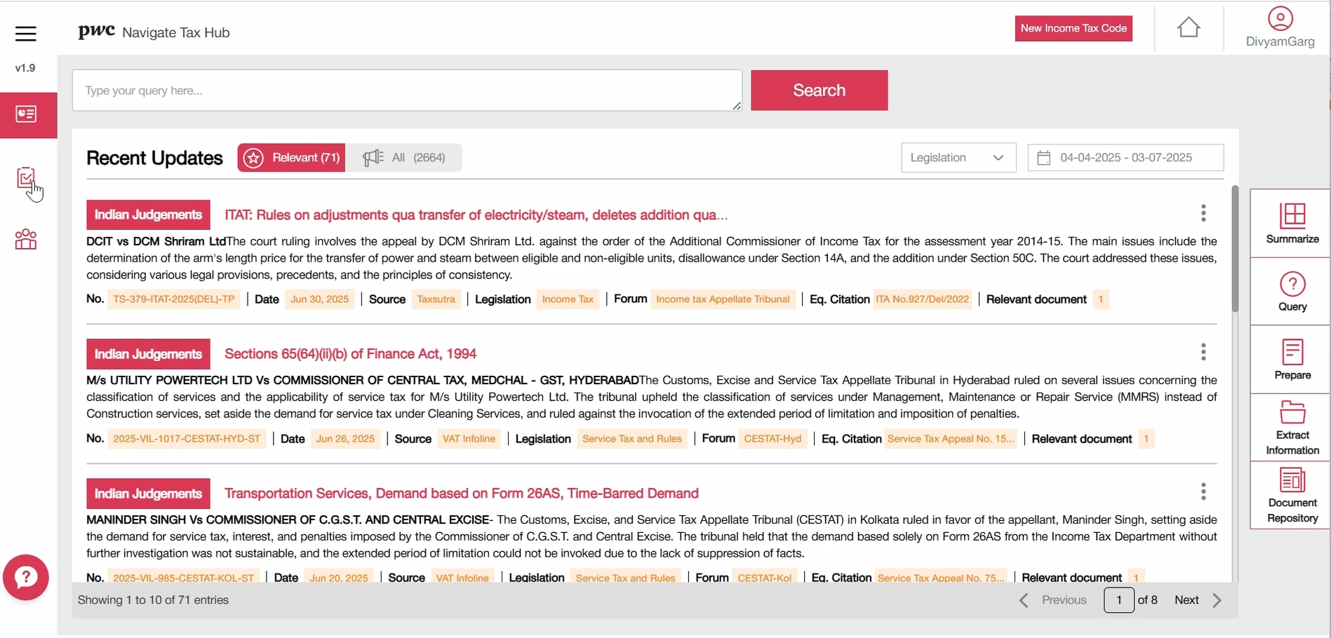 Relevant information, at your fingertips